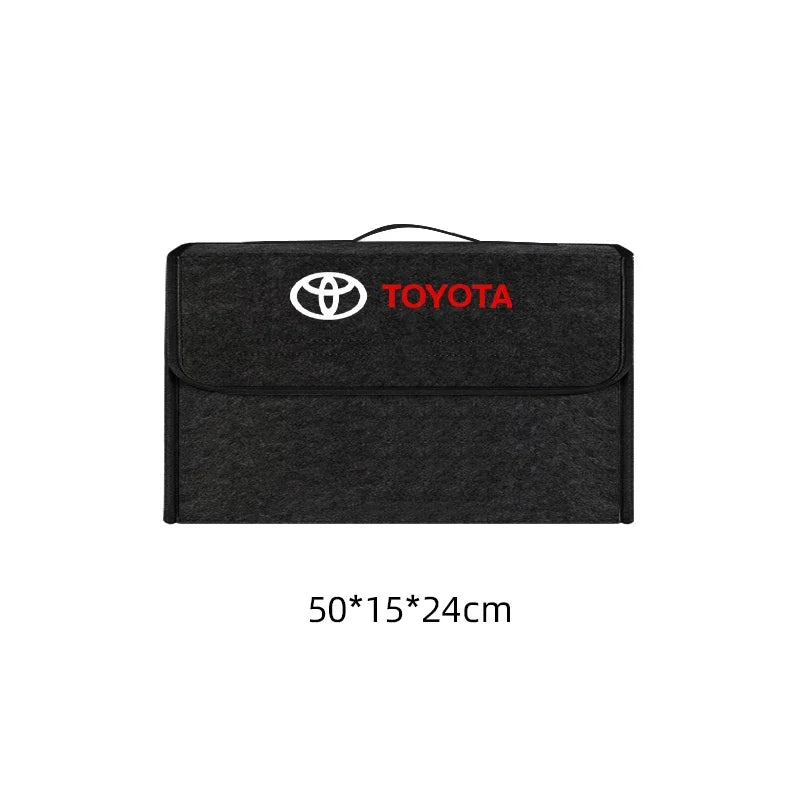 Foldable Felt Car Trunk Organizer – Collapsible Storage Box (Fits Toyota Corolla, Camry, RAV4, Yaris, Hilux & More)