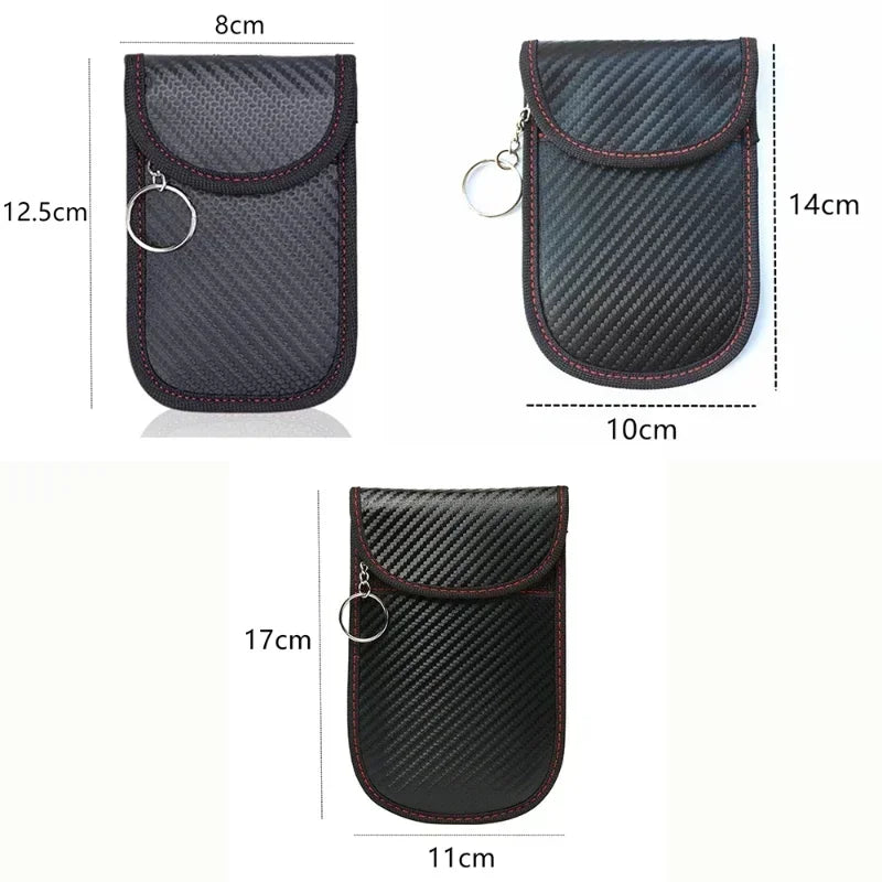 Anti-theft Key Signal Blocker Pouch – RFID Shielding Case for Keyless Entry Car Key Fobs & Cards