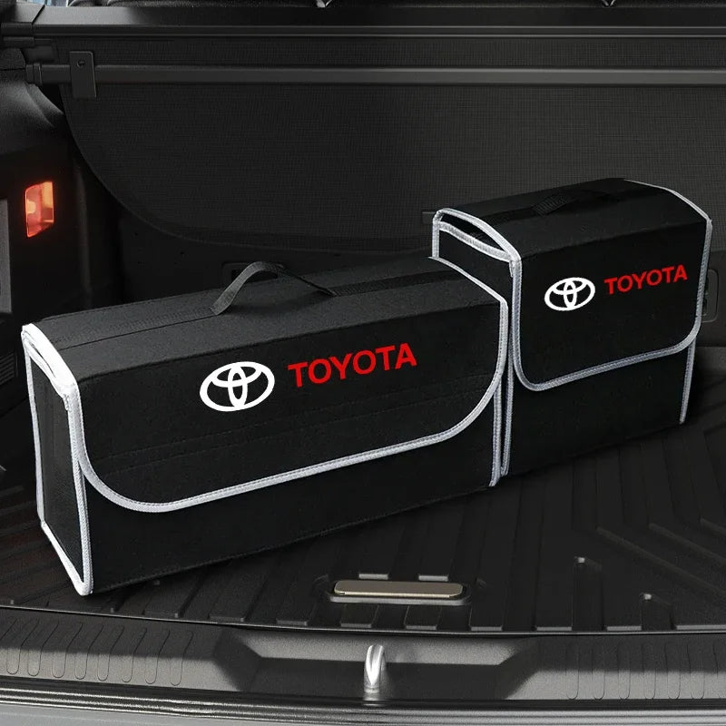 Foldable Felt Car Trunk Organizer – Collapsible Storage Box (Fits Toyota Corolla, Camry, RAV4, Yaris, Hilux & More)