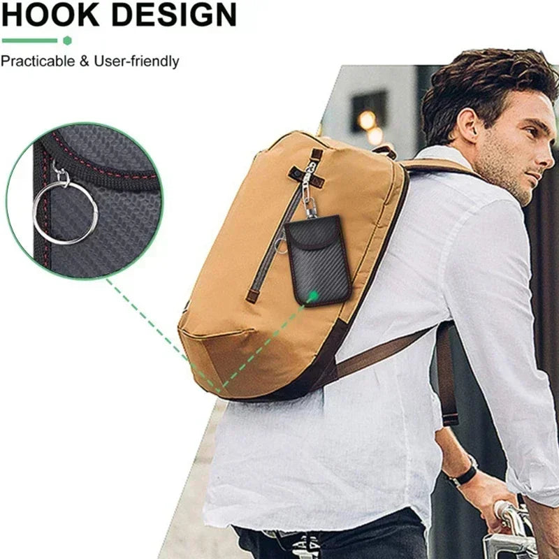 Anti-theft Key Signal Blocker Pouch – RFID Shielding Case for Keyless Entry Car Key Fobs & Cards