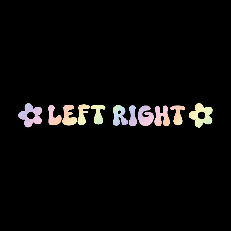 Left & Right Rearview Mirror Vinyl Decals (Pair) – Waterproof Car Interior Decoration Stickers