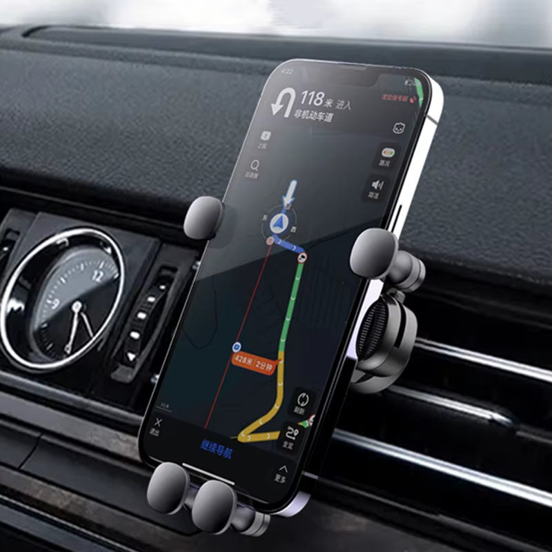 Gravity Car Phone Holder – Universal Air Vent Mount for 4.7"–7" Smartphones, Shockproof One-Hand GPS Clip