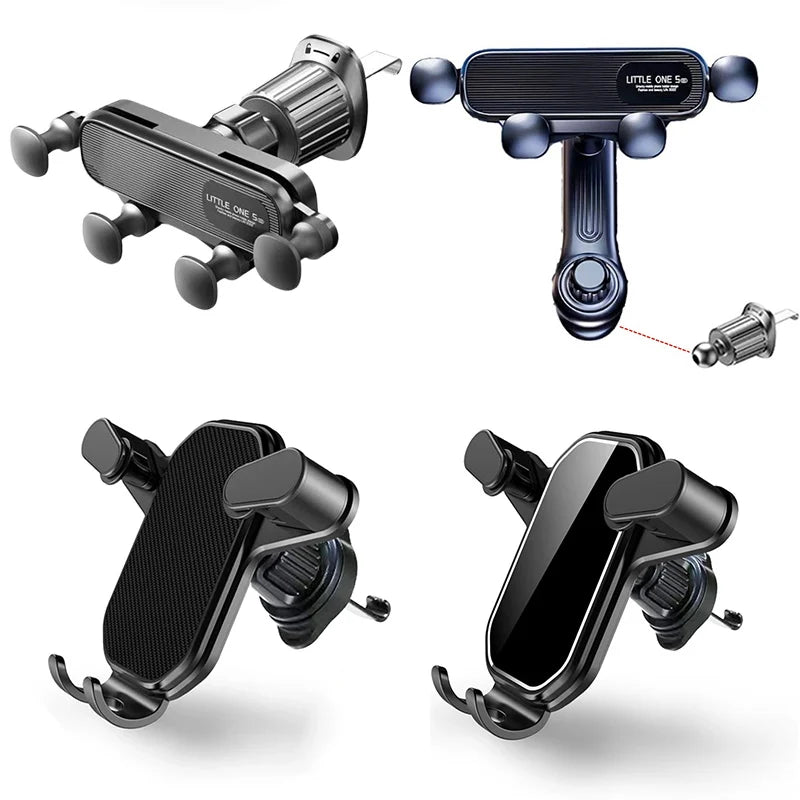 Gravity Car Phone Holder – Universal Air Vent Mount for 4.7"–7" Smartphones, Shockproof One-Hand GPS Clip