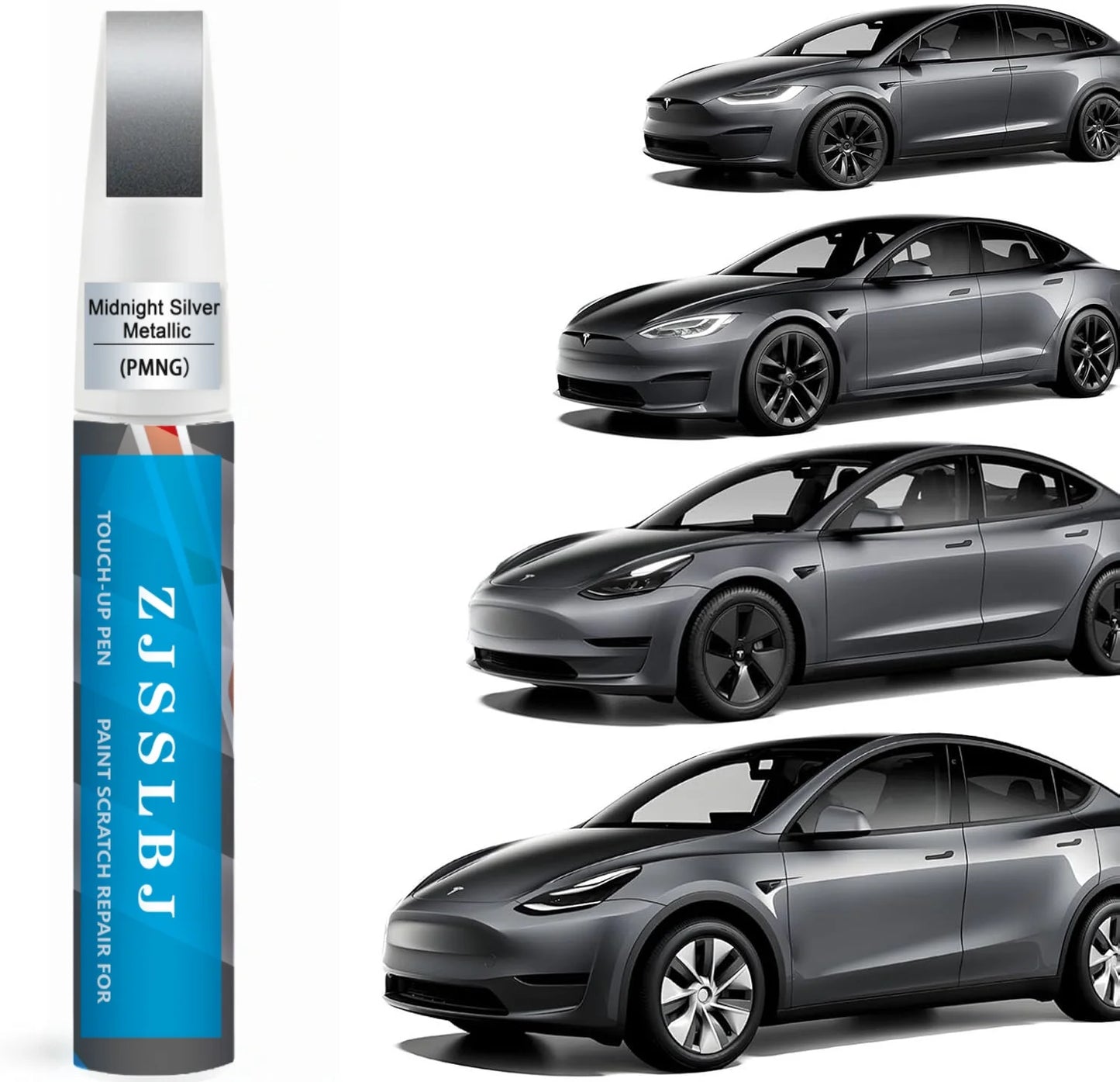 Tesla Touch-Up Paint Kit (Model 3/Y/S/X) – 2-in-1 Pen & Brush Scratch Repair, Color-Matched 12ml