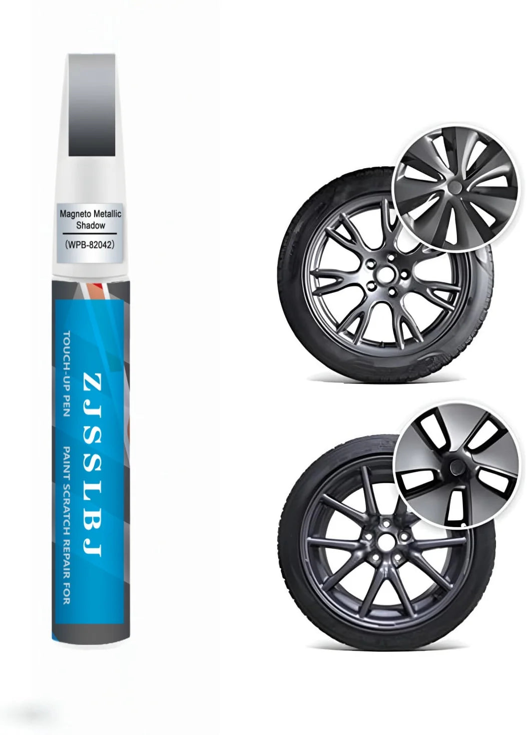 Tesla Touch-Up Paint Kit (Model 3/Y/S/X) – 2-in-1 Pen & Brush Scratch Repair, Color-Matched 12ml