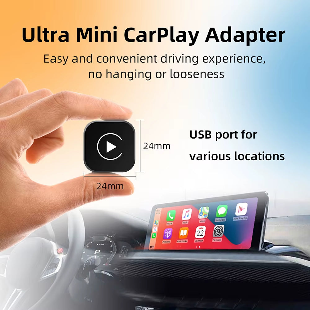 2-in-1 Wireless CarPlay & Android Auto Adapter – Plug-and-Play AI Box for Factory Wired CarPlay
