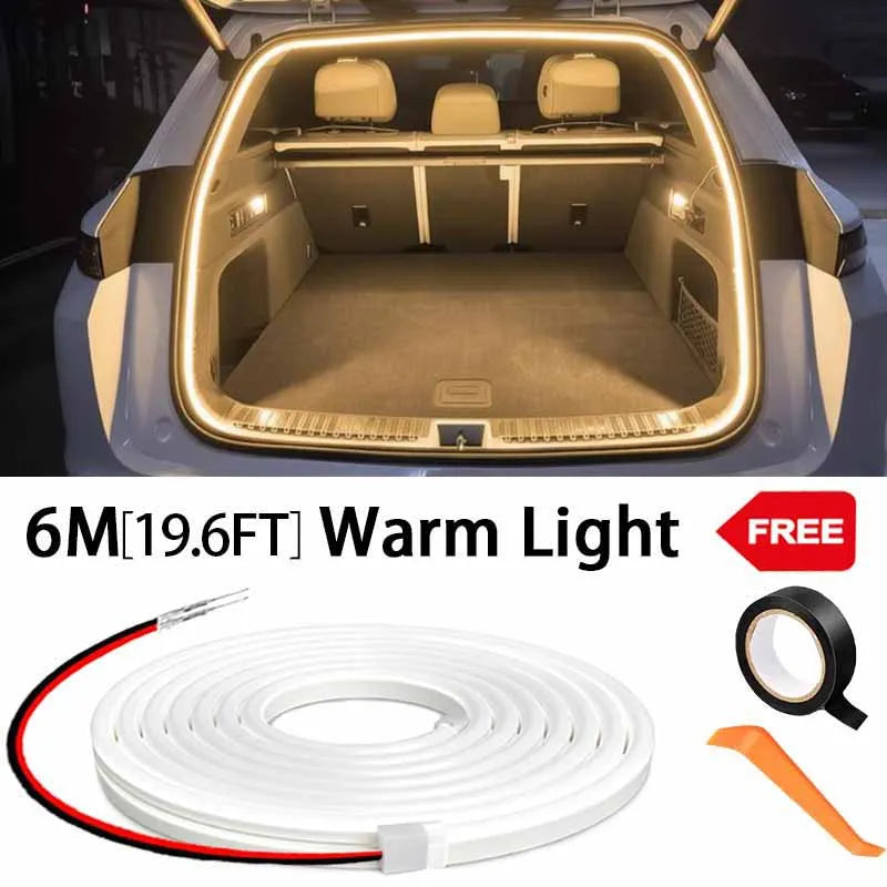 Auto-Sensing LED Boot Light Strip – Wiring-Free Ambient Trunk Lighting for All Cars