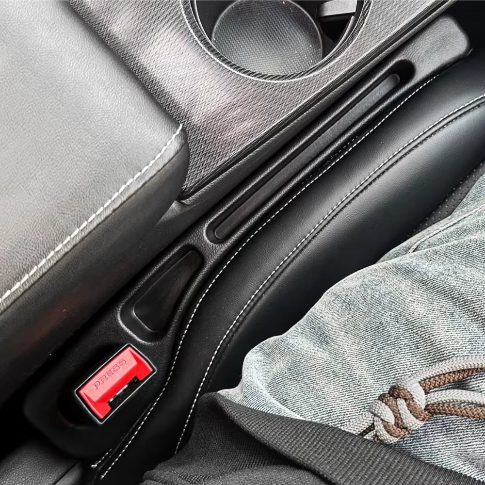 Car Seat Gap Filler & Crevice Storage Organiser – 2-Piece Console Side Pocket Set for All Vehicles