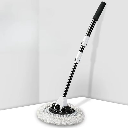 Telescoping Car Wash Brush – Soft Chenille Mop with Extendable Handle & 360° Rotating Head