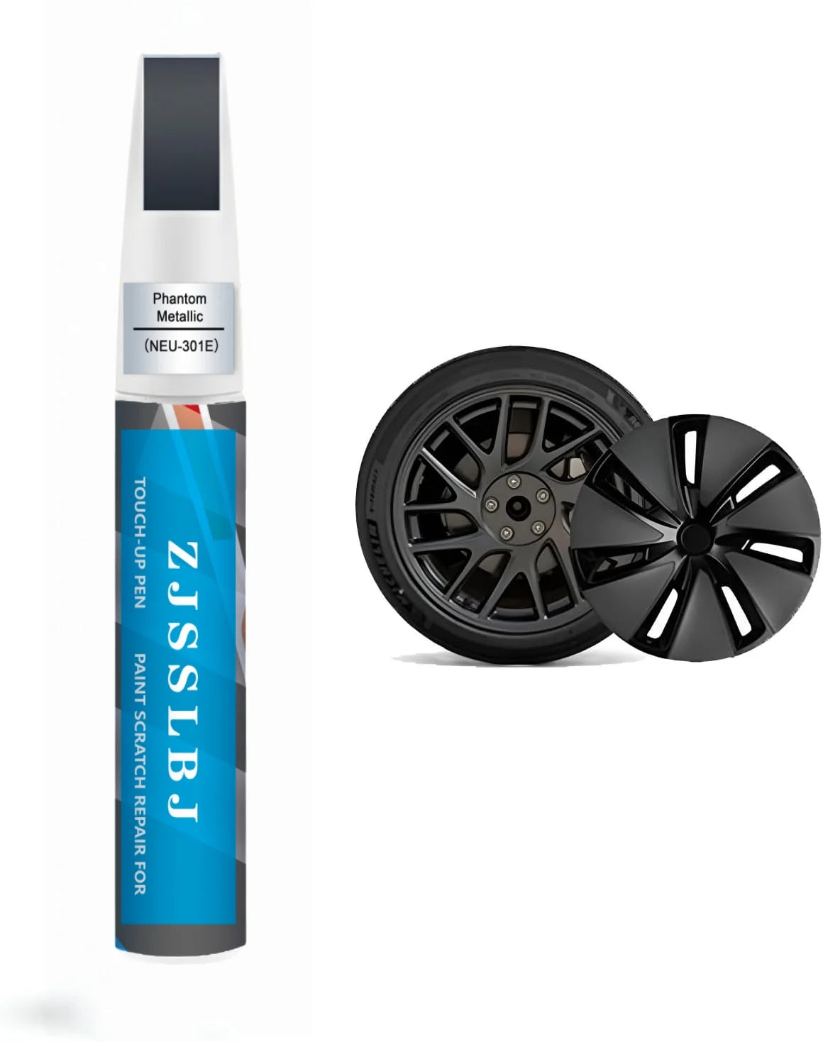 Tesla Touch-Up Paint Kit (Model 3/Y/S/X) – 2-in-1 Pen & Brush Scratch Repair, Color-Matched 12ml