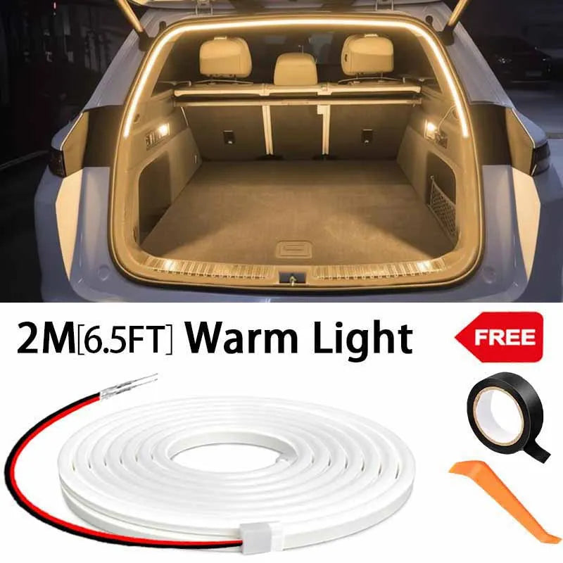 Auto-Sensing LED Boot Light Strip – Wiring-Free Ambient Trunk Lighting for All Cars