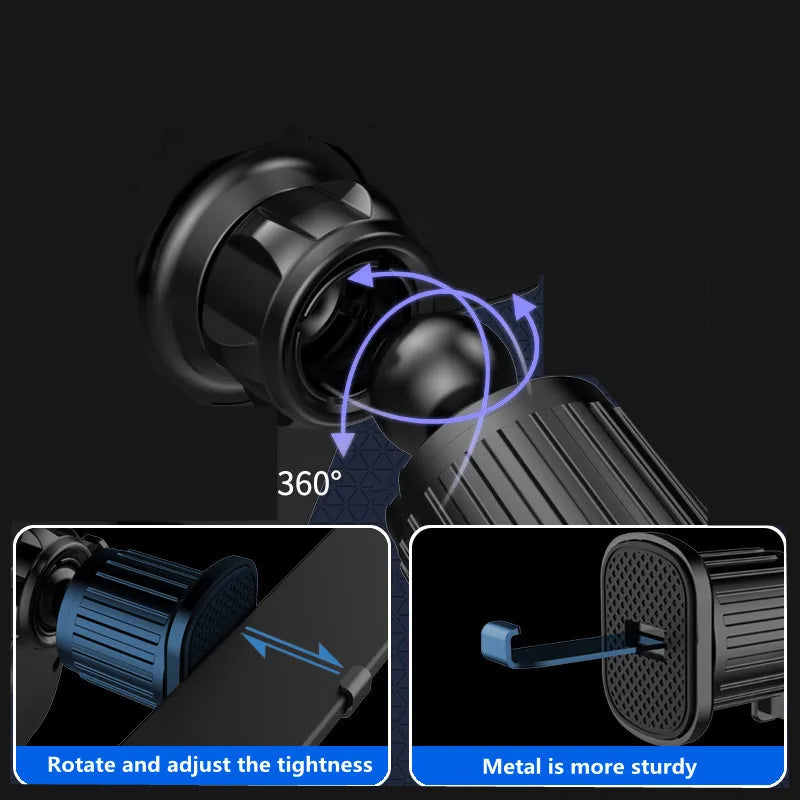 Gravity Car Phone Holder – Universal Air Vent Mount for 4.7"–7" Smartphones, Shockproof One-Hand GPS Clip