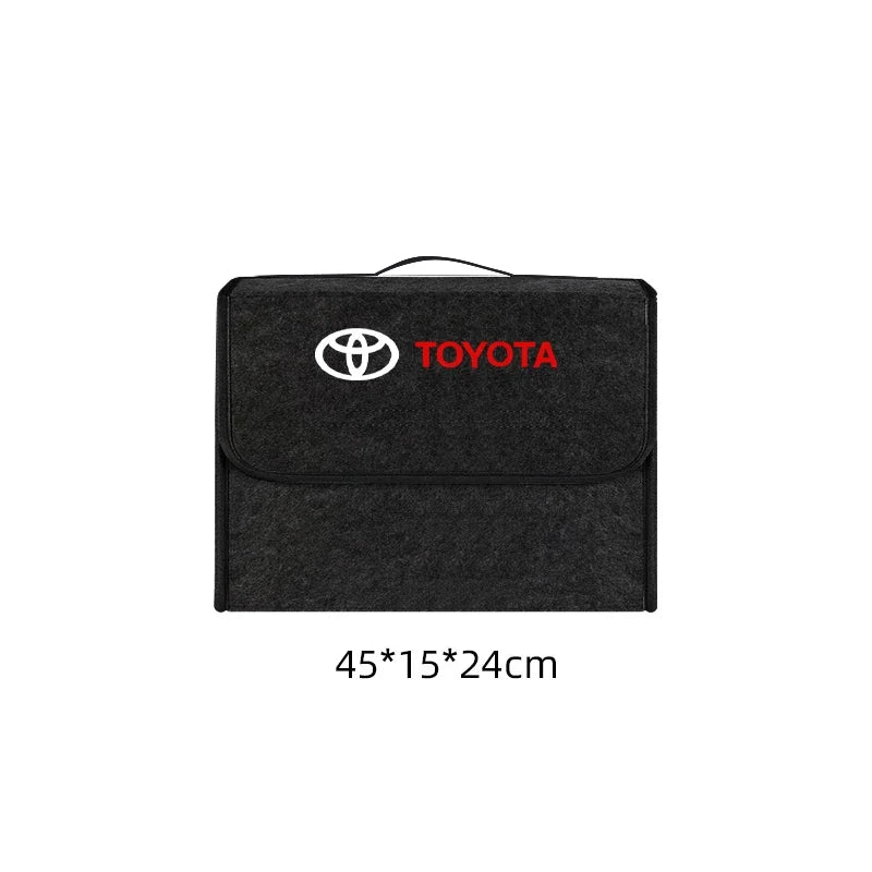 Foldable Felt Car Trunk Organizer – Collapsible Storage Box (Fits Toyota Corolla, Camry, RAV4, Yaris, Hilux & More)