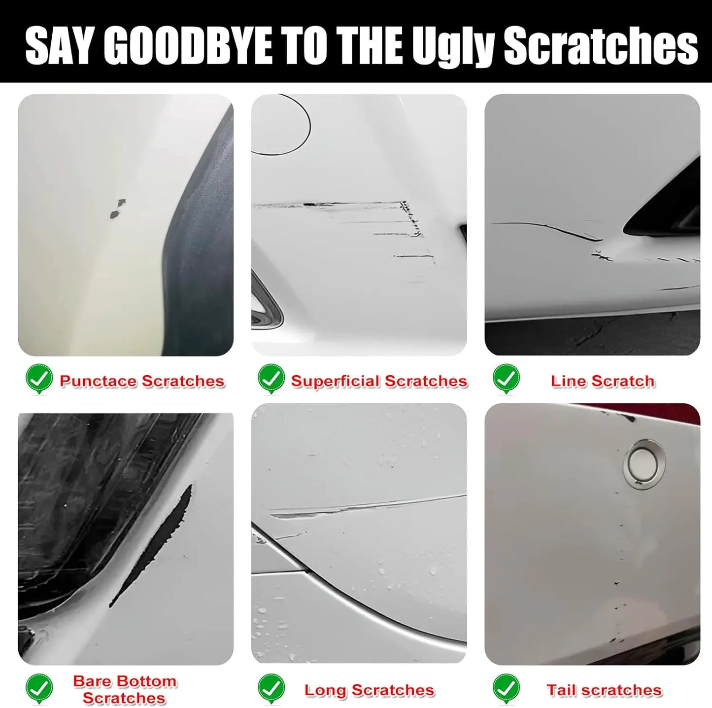 Tesla Touch-Up Paint Kit (Model 3/Y/S/X) – 2-in-1 Pen & Brush Scratch Repair, Color-Matched 12ml