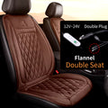 12V–24V Heated Car Seat Cover – 25W Fast-Heating Flannel Seat Warmer for Cold Mornings, Universal Fit