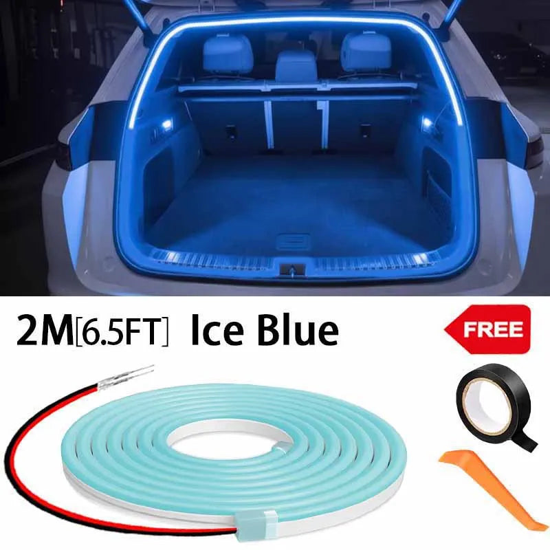 Auto-Sensing LED Boot Light Strip – Wiring-Free Ambient Trunk Lighting for All Cars