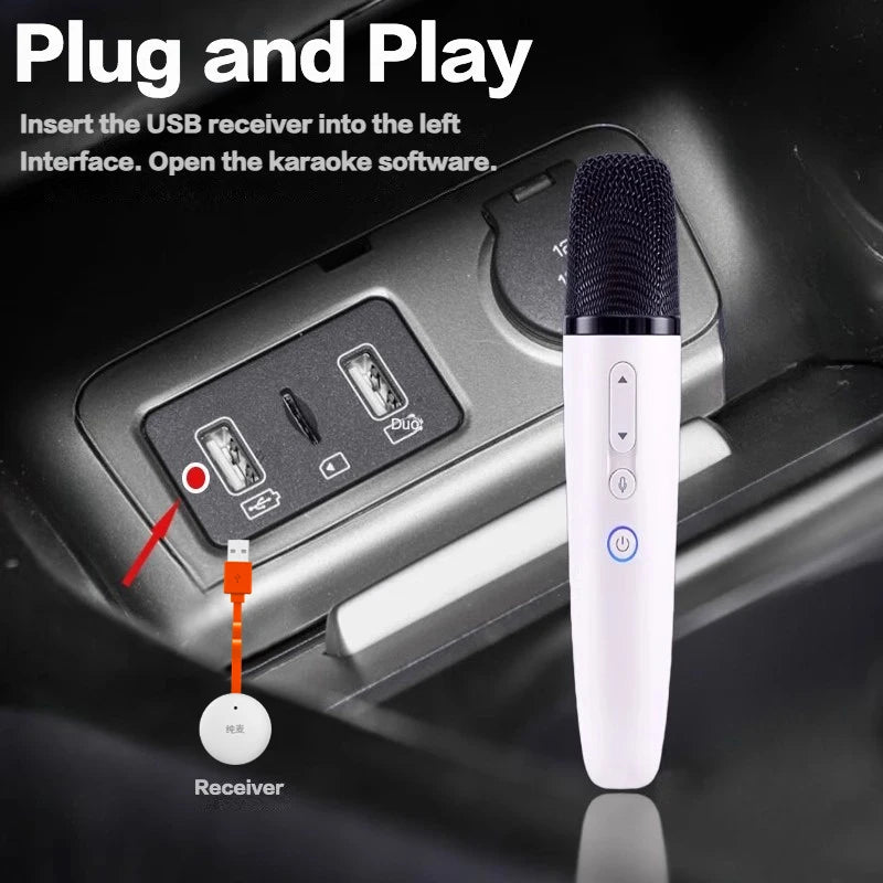Puremic Karaoke Microphone System for BYD & DENZA – Wireless Car Karaoke with Millions of Songs for All BYD & DENZA Models