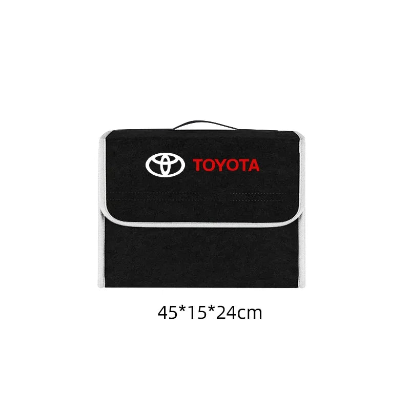 Foldable Felt Car Trunk Organizer – Collapsible Storage Box (Fits Toyota Corolla, Camry, RAV4, Yaris, Hilux & More)