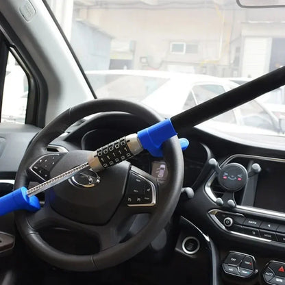 Alloy Steel Combination Steering Wheel Lock – Universal Anti-Theft Security Lock for All Cars