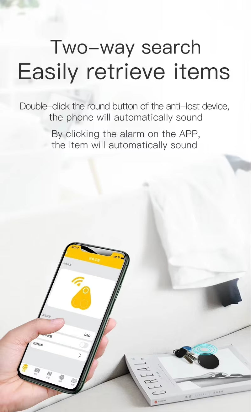 Mini GPS Bluetooth Anti-Loss Tracker – Coin-Sized Magnetic Vehicle & Asset Locator with 6-Month Battery Life