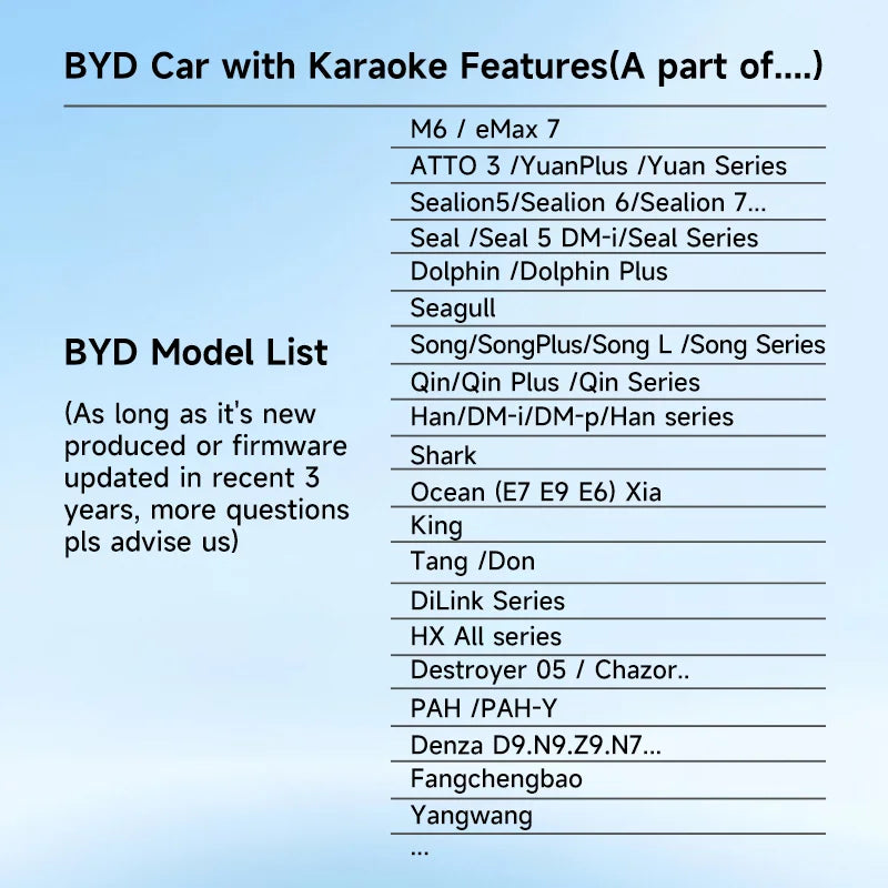 Puremic Karaoke Microphone System for BYD & DENZA – Wireless Car Karaoke with Millions of Songs for All BYD & DENZA Models