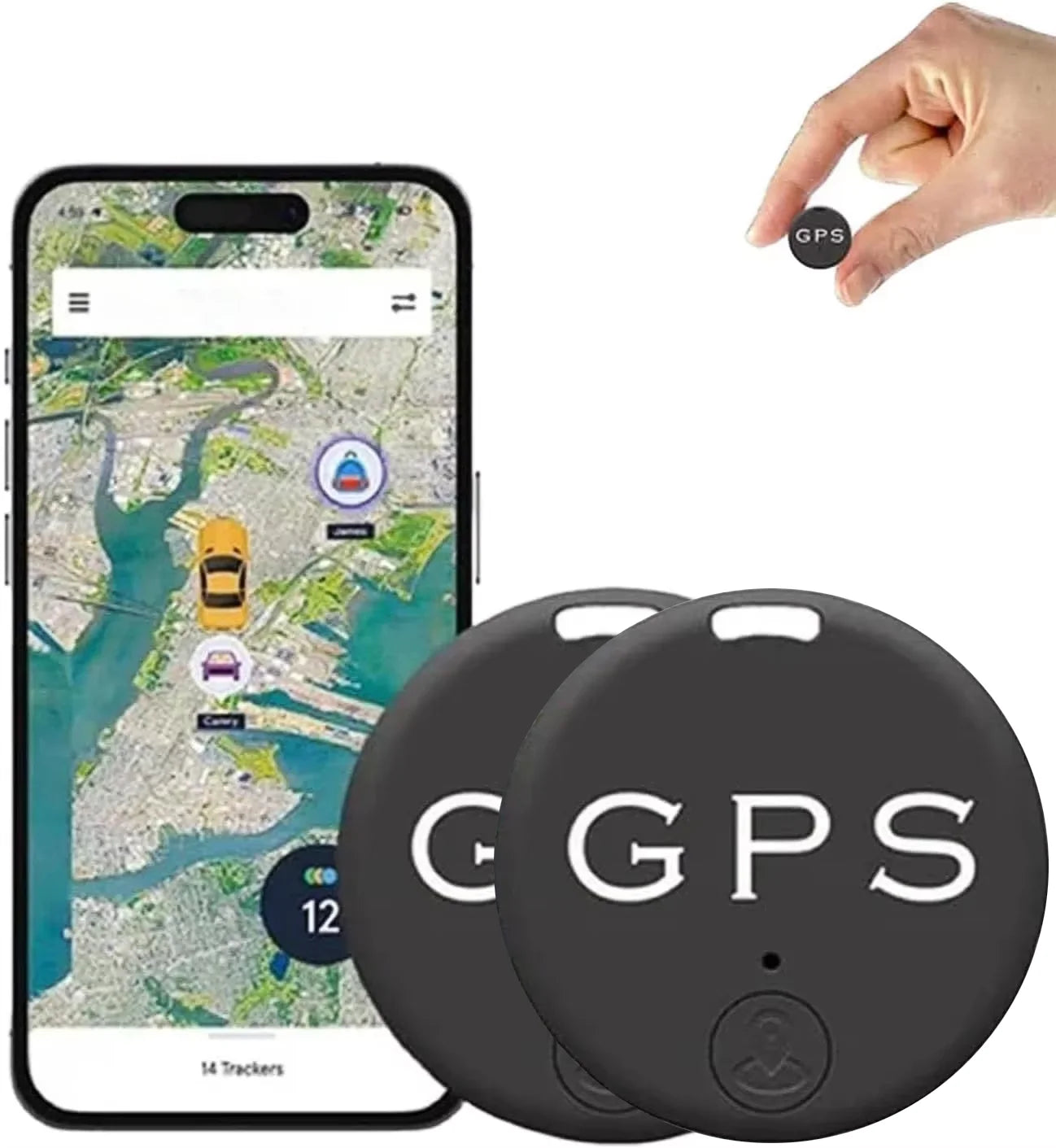 Mini GPS Bluetooth Anti-Loss Tracker – Coin-Sized Magnetic Vehicle & Asset Locator with 6-Month Battery Life