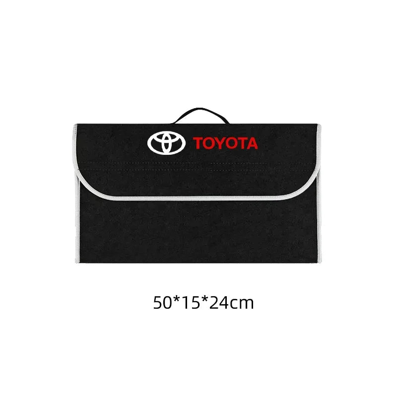 Foldable Felt Car Trunk Organizer – Collapsible Storage Box (Fits Toyota Corolla, Camry, RAV4, Yaris, Hilux & More)