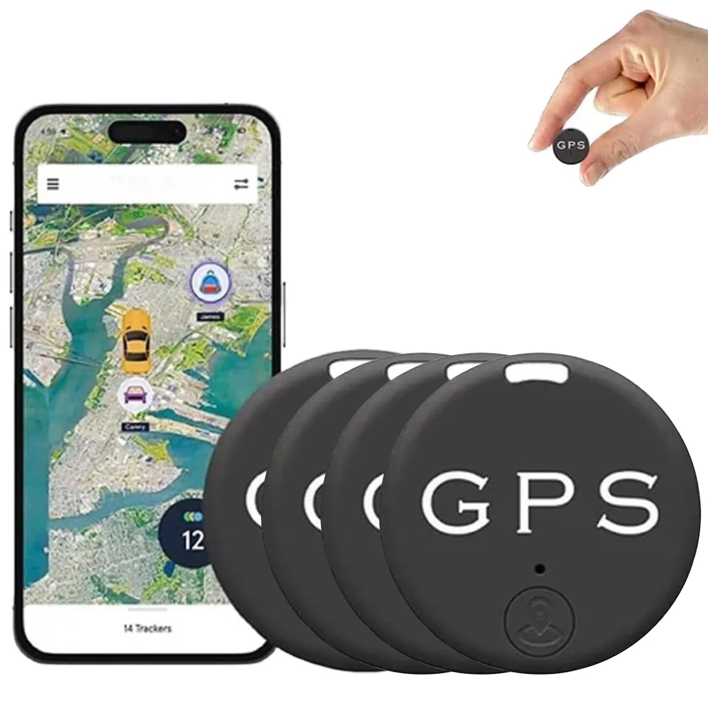 Mini GPS Bluetooth Anti-Loss Tracker – Coin-Sized Magnetic Vehicle & Asset Locator with 6-Month Battery Life