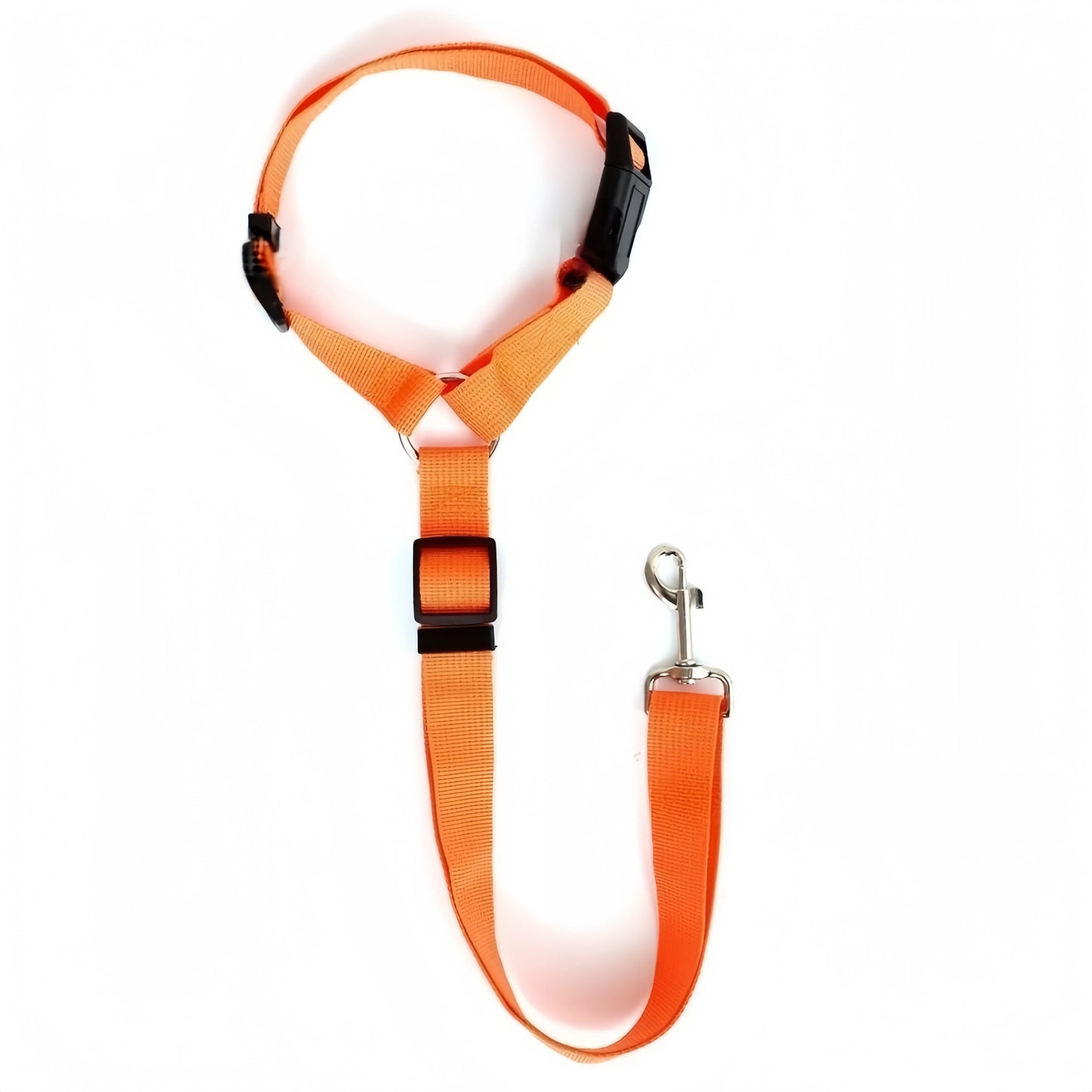 2-in-1 Pet Car Seat Belt & Lead – Adjustable Nylon Dog Harness Clip for Back Seat Travel Safety