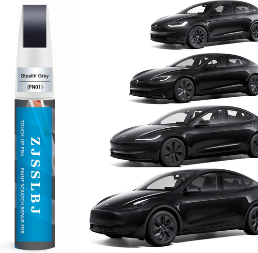 Tesla Touch-Up Paint Kit (Model 3/Y/S/X) – 2-in-1 Pen & Brush Scratch Repair, Color-Matched 12ml