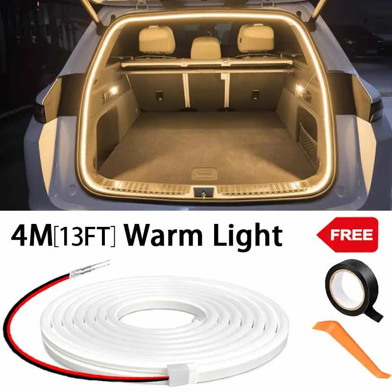 Auto-Sensing LED Boot Light Strip – Wiring-Free Ambient Trunk Lighting for All Cars
