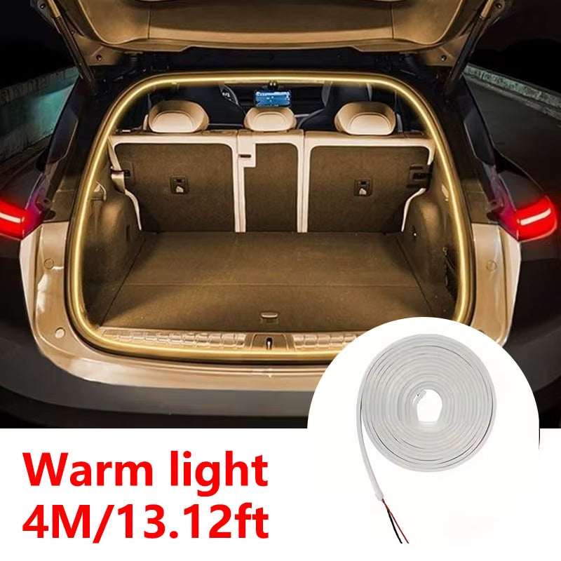 Auto-Sensing LED Boot Light Strip – Wiring-Free Ambient Trunk Lighting for All Cars