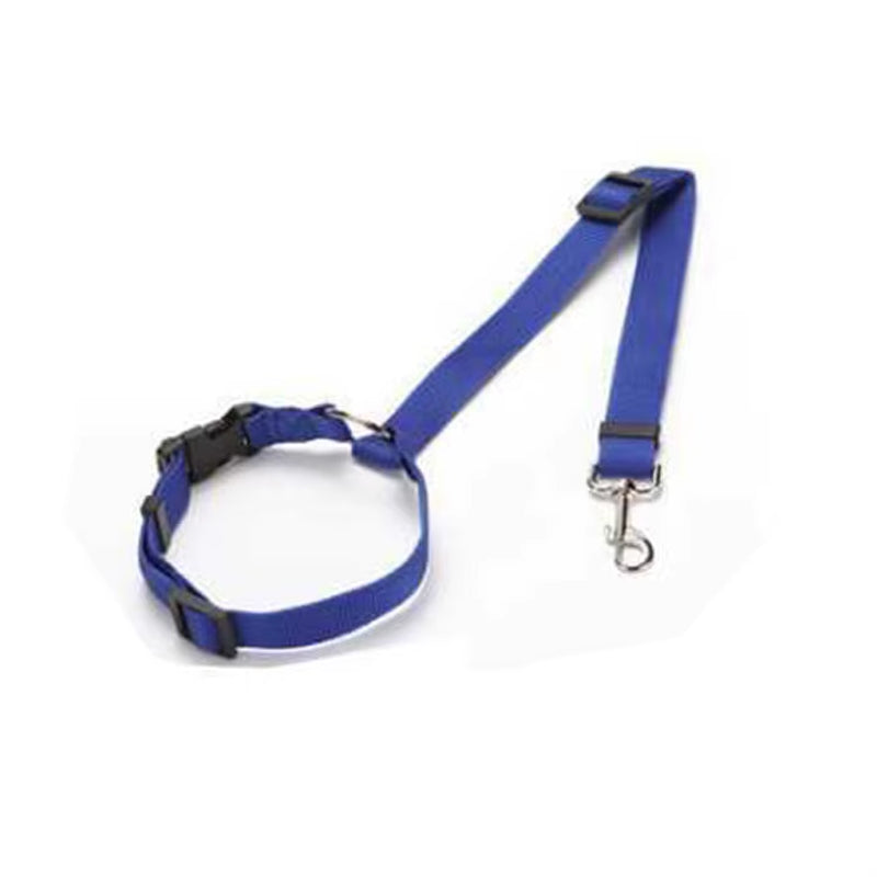 2-in-1 Pet Car Seat Belt & Lead – Adjustable Nylon Dog Harness Clip for Back Seat Travel Safety