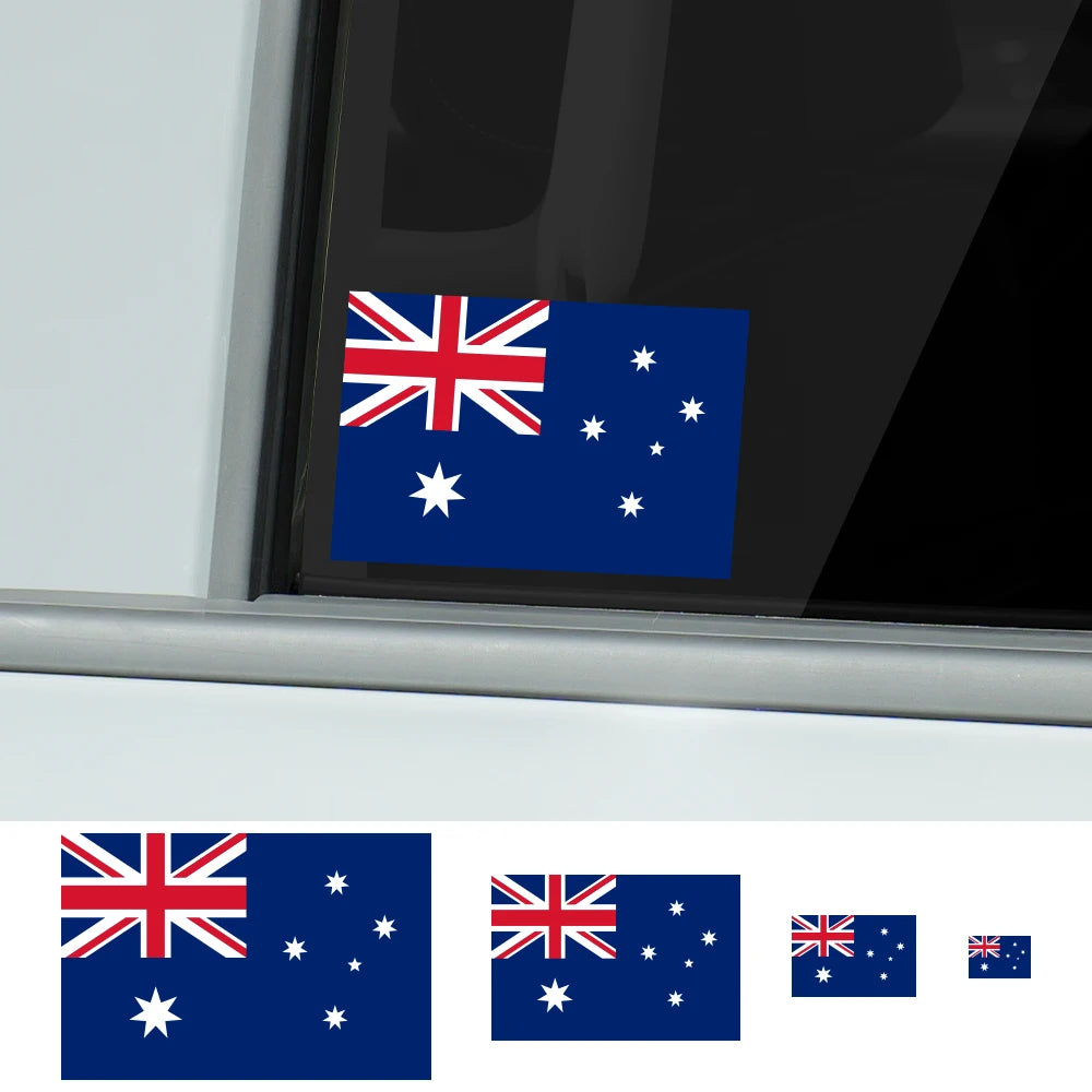 Australian Flag Car Stickers (3-Pack) – Waterproof PVC Decals for Car, Motorcycle & Helmet