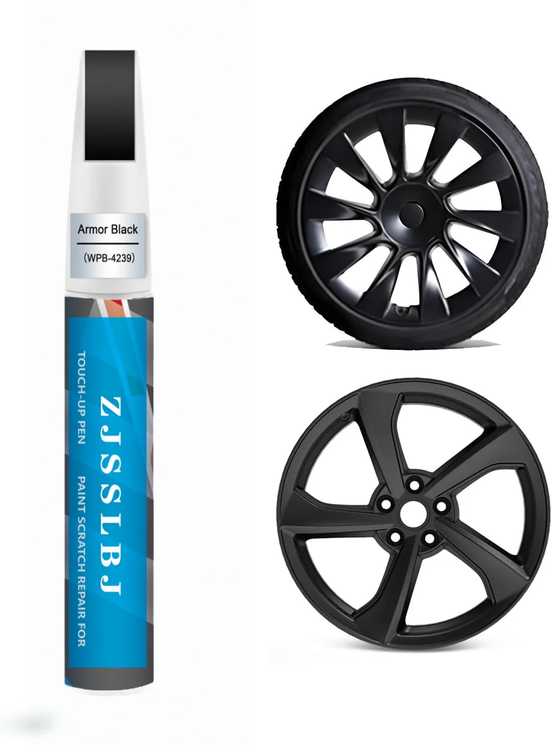 Tesla Touch-Up Paint Kit (Model 3/Y/S/X) – 2-in-1 Pen & Brush Scratch Repair, Color-Matched 12ml