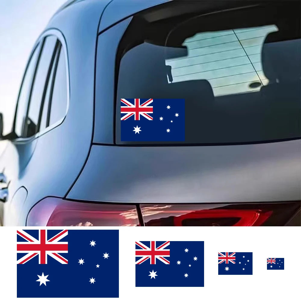 Australian Flag Car Stickers (3-Pack) – Waterproof PVC Decals for Car, Motorcycle & Helmet
