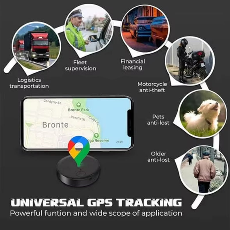 Mini GPS Bluetooth Anti-Loss Tracker – Coin-Sized Magnetic Vehicle & Asset Locator with 6-Month Battery Life