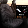 12V–24V Heated Car Seat Cover – 25W Fast-Heating Flannel Seat Warmer for Cold Mornings, Universal Fit