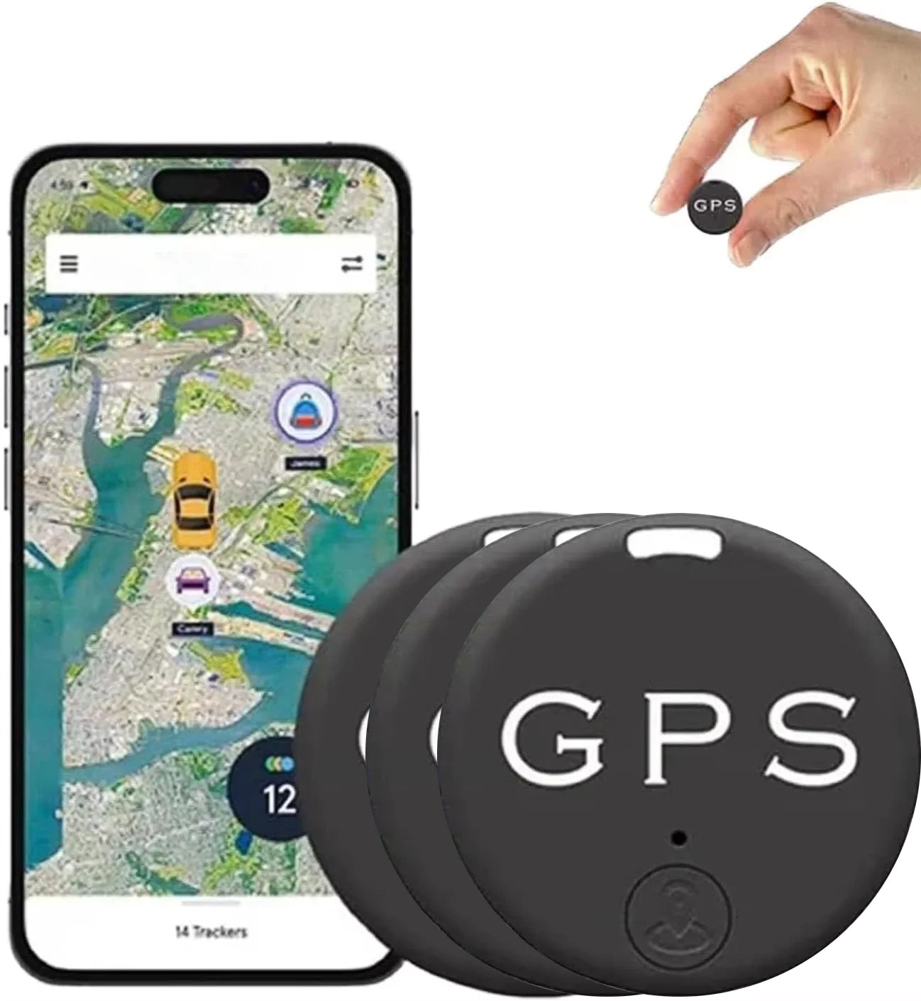 Mini GPS Bluetooth Anti-Loss Tracker – Coin-Sized Magnetic Vehicle & Asset Locator with 6-Month Battery Life