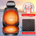 12V–24V Heated Car Seat Cover – 25W Fast-Heating Flannel Seat Warmer for Cold Mornings, Universal Fit